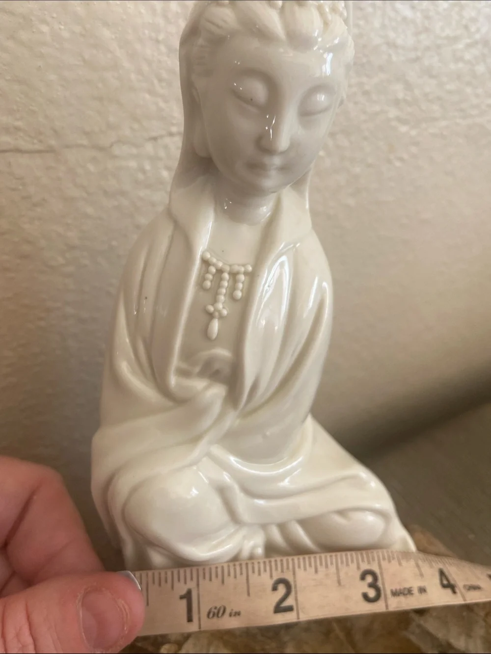 Vintage Guanyin Porcelain Godess of Mercy Statue